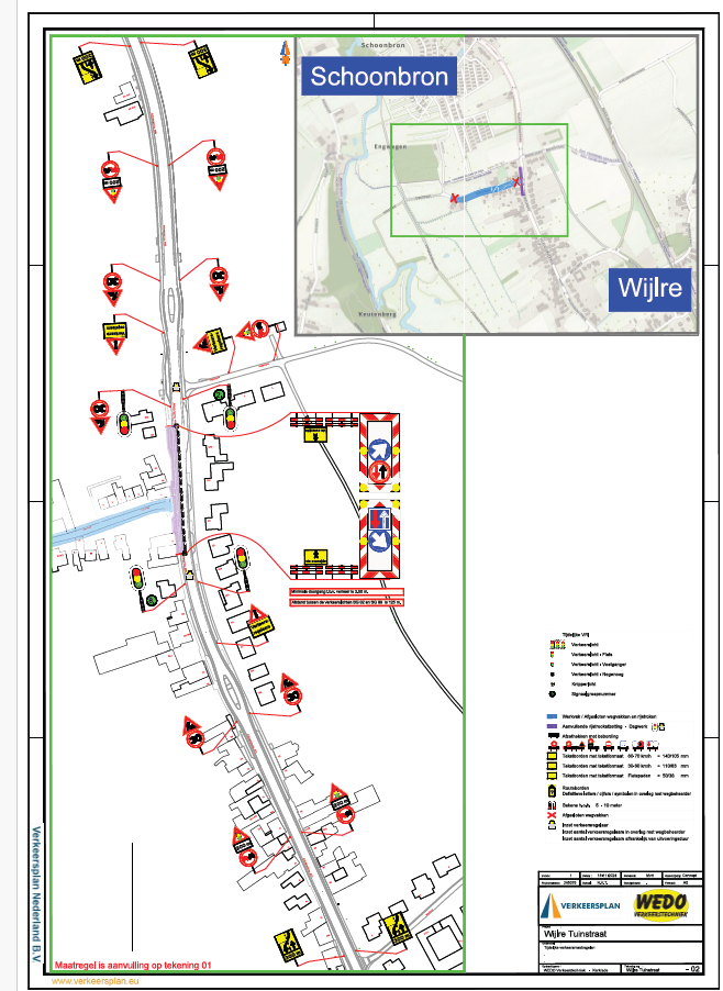 Figuratieve weergave van verloop nieuwe gasleiding in Wijlre